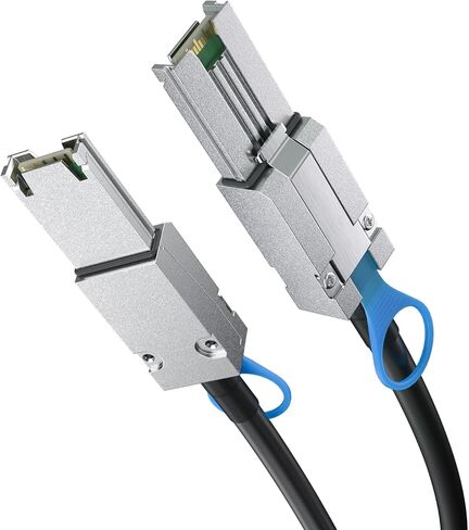 H!Fiber.com QSFP إلى SFF-8644 Min SAS كبل، SFF-8436 إلى SFF-8644 كبل SAS نحاسي خارجي، كبل DDR Hybrid SAS لـ NetApp DS4243 DS4246 DS2246، 100 أوم، 1 متر (3.3 قدم) in Kuwait