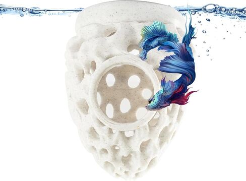 3D Printed Floating Betta Hideout Feeding Rings for Small Fish Resting Spot for Corydoras Shrimp Cave Aquarium Floating Decorative in Kuwait