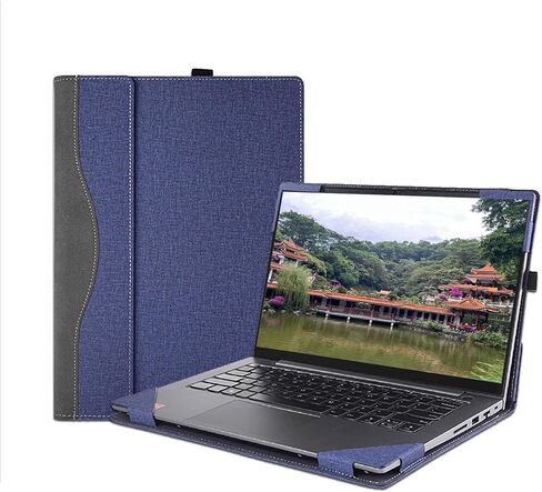 غلاف حالة الكمبيوتر المحمول لـ Lenovo IdeaPad Slim 5 Series 14ABR8 14IAH8 14IRU9 14Q8X9 14AHP9 14IMH9 & IDEAPAD PRO 5 14AHP9 14IMH9 SLEEVE ، PU PU LEATHER BOOTION SHELL. in Kuwait
