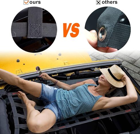 Goldfire Universal UTV Window Net Wrangler Mesh Roof Top Net Protective Cargo Net Trunk Net Rear Windshield Rear Race Net Fits for TJ JK JL 2/4 Door UTV RZR in Saudi Arabia