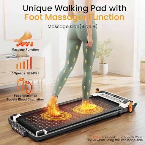 AKLUER Walking Pad Treadmill with Incline Under Desk Treadmill, 2 in 1 Portable Compact Treadmill for Home with Remote Control, LCD Display, Small Walking Jogging Machine, 265lbs Weight Capacity in Kuwait