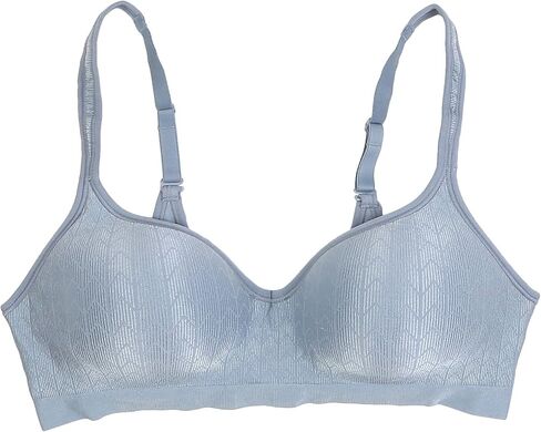 Bali Womens Comfort Revolution Wirefree Bra, 36B, Soft Blue Grey Zag in Saudi Arabia
