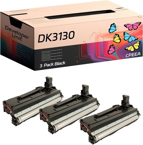 Compatible for Kyocera DK3130 Developer Unit Work for Kyocera ECOSYS M3550idn M3560idn FS-4100DN FS-4200DN FS-4300DN Printers, with Chip, High Yield 250000 Pages, Clear Printing (1 Pack Black) in Saudi Arabia