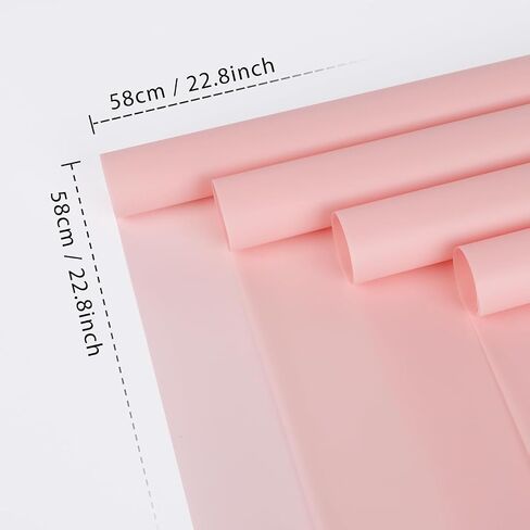 EMITAOHWF 20 Sheets Pink Flower Bouquet Wrapping Paper, Waterproof Korean Wrapping Paper for Flowers Bouquet, Florist Supplies Flower Paper Wrap for DIY Graduation/Wedding/Birthday/Christmas/Gift Rose in Saudi Arabia