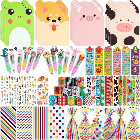Stationery Party Favors, 24 Pack Birthday Goodie Bags for Kids with Multicolor Pen Mini Notebooks for Goodie Bag Stuffers Classroom Gifts for Kids Class Gift Rewards Prizes in Kuwait