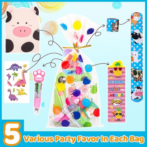 Stationery Party Favors, 24 Pack Birthday Goodie Bags for Kids with Multicolor Pen Mini Notebooks for Goodie Bag Stuffers Classroom Gifts for Kids Class Gift Rewards Prizes in Kuwait