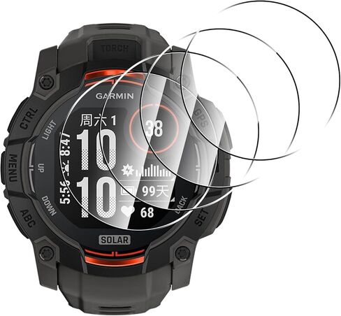 2 Pack Tempered Glass for Garmin Forerunner 165/Xiaomi Watch S3 Screen Protector,9H Hardness,Ultra Resistant,Anti-Fingerprints,No Bubbles,HD-Clear,Full Coverage Watch Film for Garmin Forerunner 165 [Easy Install] in Kuwait