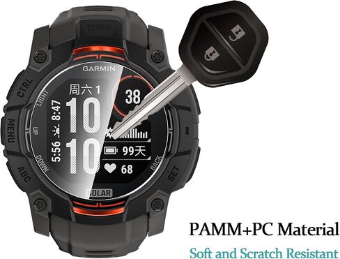 2 Pack Tempered Glass for Garmin Forerunner 165/Xiaomi Watch S3 Screen Protector,9H Hardness,Ultra Resistant,Anti-Fingerprints,No Bubbles,HD-Clear,Full Coverage Watch Film for Garmin Forerunner 165 [Easy Install] in Kuwait