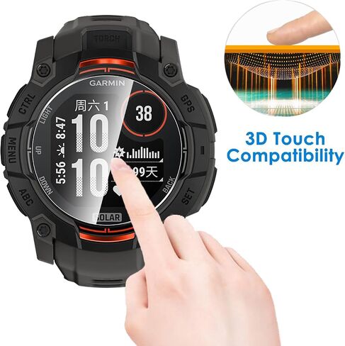2 Pack Tempered Glass for Garmin Forerunner 165/Xiaomi Watch S3 Screen Protector,9H Hardness,Ultra Resistant,Anti-Fingerprints,No Bubbles,HD-Clear,Full Coverage Watch Film for Garmin Forerunner 165 [Easy Install] in Kuwait