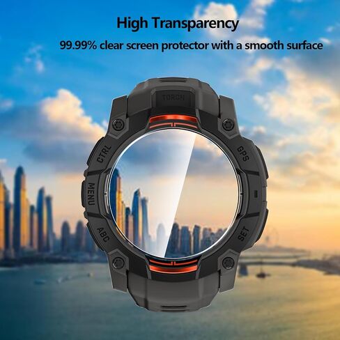 2 Pack Tempered Glass for Garmin Forerunner 165/Xiaomi Watch S3 Screen Protector,9H Hardness,Ultra Resistant,Anti-Fingerprints,No Bubbles,HD-Clear,Full Coverage Watch Film for Garmin Forerunner 165 [Easy Install] in Kuwait