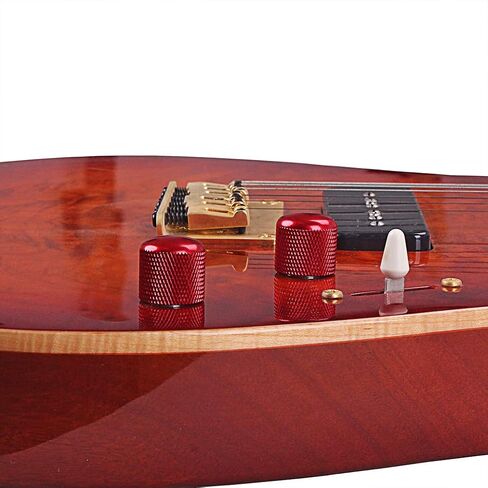 3pcs Wood Guitar Knobs Bass Dome Knobs Audio Knob Volume Control Knobs for Electric Guitar or Precision Bass (Brown) in Saudi Arabia