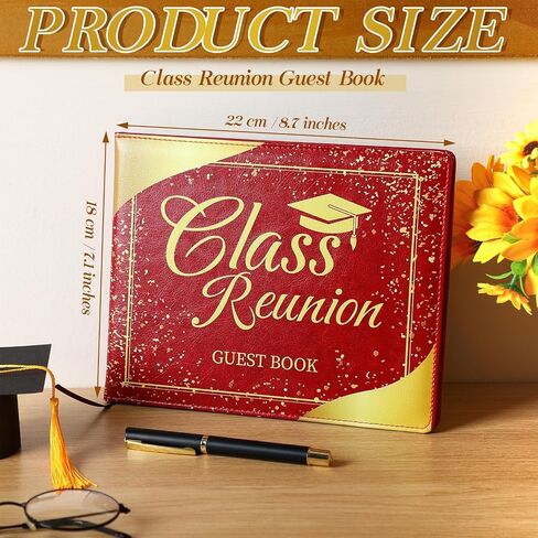 Patelai Class Reunion Guest Book with Pen Gensing Themkeaking Decorations College High School Scip and Write ، 112 Pages (Black ، Class Reunion) in Saudi Arabia