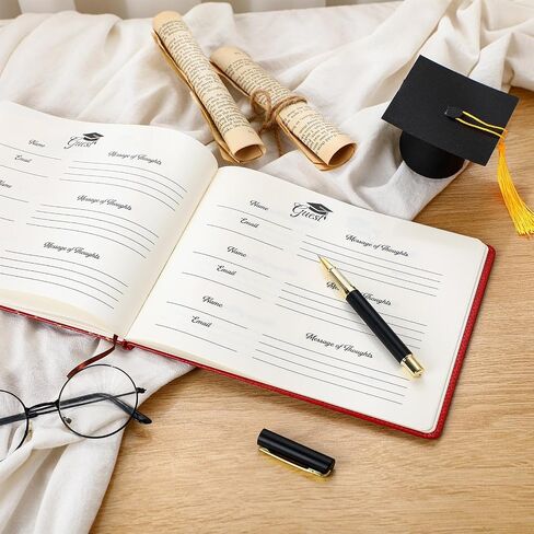 Patelai Class Reunion Guest Book with Pen Gensing Themkeaking Decorations College High School Scip and Write ، 112 Pages (Black ، Class Reunion) in Saudi Arabia