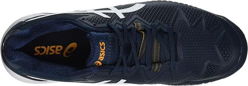ASICS Men's GEL-RESOLUTION 8 2E Tennis Shoes, 12.5, DIVE BLUE/WHITE in Saudi Arabia