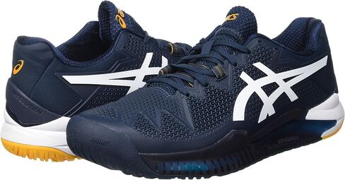 ASICS Men's GEL-RESOLUTION 8 2E Tennis Shoes, 12.5, DIVE BLUE/WHITE in Saudi Arabia