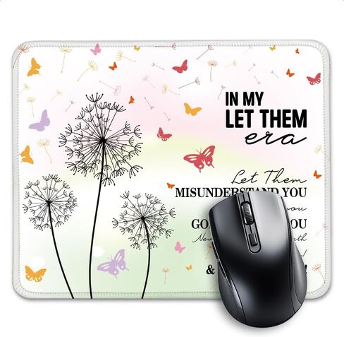 AGMDESIGN in My Let Them Era Funny Mental Health Mouse Pad for Wireless Computer Desk, Friendship Gifts for Women, Inspirational Office Gifts for Employee Boss Colleague in Kuwait