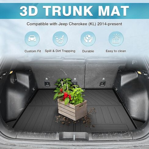 Mixsuper Cargo Liner for Tahoe 2015-2020, Trunk Mat for Tahoe Accessories All Weather Cargo Mat Rear Trunk Liner Black in Kuwait