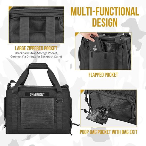 Onetigris Portable Pet Carrier for Small Puppy Dog and Cat, Multi Carry Way Soft Sided Carrier, Lightweight Adjustable Travel Pet Carrier for Outdoor Walking, Vet Visit, Camping, Up to 12lbs in Saudi Arabia