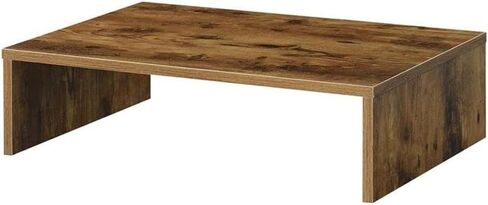Pemberly Row Easy Assembly Small TV/Monitor Riser in Black in Saudi Arabia