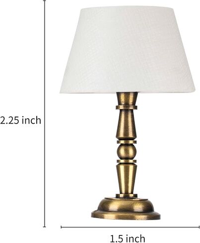Waldosia 1:12 Scale Dollhouse Miniature 12 Volts Powered Table Lamp (Brass) in Saudi Arabia