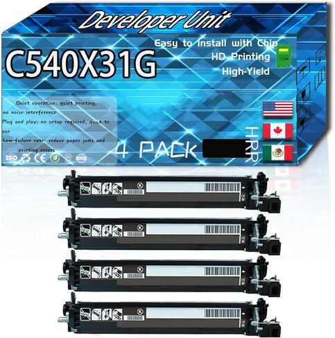 C540X31G Developer Unit Compatible for Lexmark C540N C543DN C544DN C544DTN C544DW Printers, High Production Replacement (1 Pack Black) in Kuwait