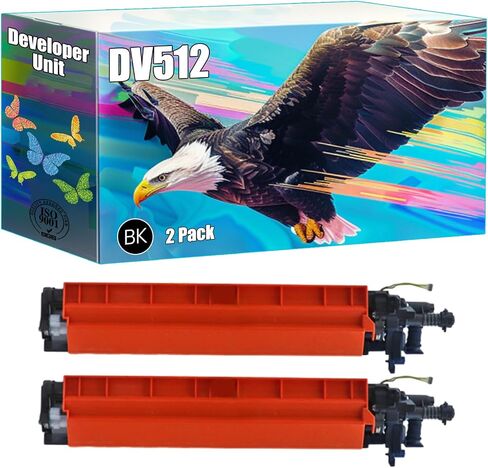 DV512 Developer Unit Compatible for Konica Minolta bizhub C284e C364 C364e C454 C454e C554 C554e Printers, High Yield 300000 Pages, Bright Colors Clear Printing (4-Pack BK/C/M/Y) in Kuwait