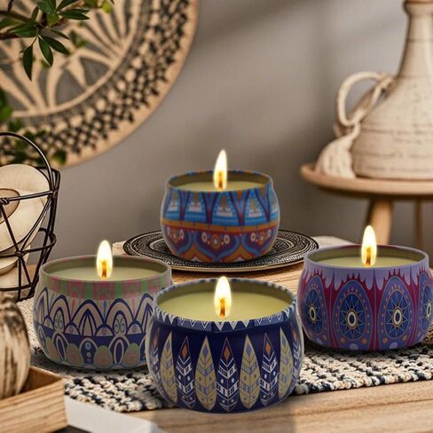 Scented Candles Gifts Set for Women, 4 Pack Aromatherapy Candles for Home Scented, Stress Relief Gifts for Women, Ideal for Birthday, Christmas, Thanksgiving, Mother's Day in Saudi Arabia