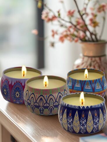 Scented Candles Gifts Set for Women, 4 Pack Aromatherapy Candles for Home Scented, Stress Relief Gifts for Women, Ideal for Birthday, Christmas, Thanksgiving, Mother's Day in Saudi Arabia
