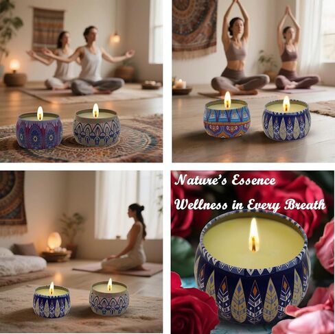 Scented Candles Gifts Set for Women, 4 Pack Aromatherapy Candles for Home Scented, Stress Relief Gifts for Women, Ideal for Birthday, Christmas, Thanksgiving, Mother's Day in Saudi Arabia