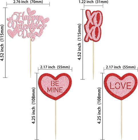 Gyufise 24Pcs Happy Galentine's Day Cupcake Toppers Black Glitter Till Death Do Us Part Cupcake Picks Valentine's Day Theme Birthday Party Cake Decorations Supplies in Saudi Arabia