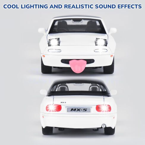 ألعاب السيارات للأولاد 1 32 سيارات Diecast لسيارة Mazda Miata MX-5 Metal Toy ، متوافقة مع مجموعة Mazda MX5 Collectibles طراز ، وسحب السيارات مع الأضواء والأصوات ، والسيارات للأولاد الذين تتراوح أعمارهم بين 4-7 （أحمر）） in Kuwait