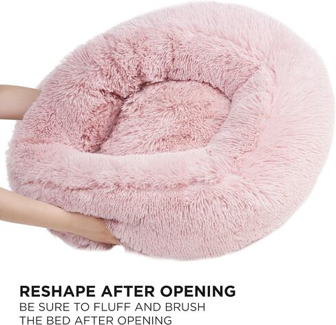 Juicy Couture Devon Faux Fur Large Gray Round Pet Bed for Dogs and Cats in Kuwait