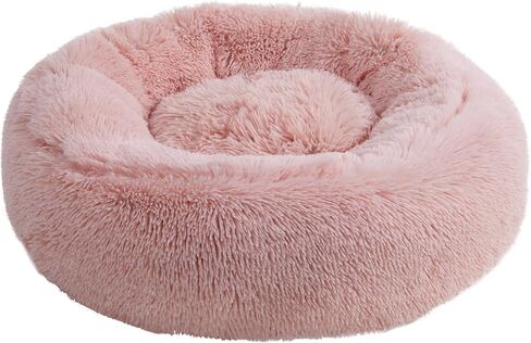 Juicy Couture Devon Faux Fur Large Gray Round Pet Bed for Dogs and Cats in Kuwait
