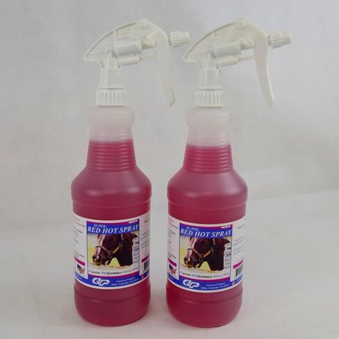 SU-PER Red Hot Chewing Deterrent for Horses, Quart with Sprayer Liquid in Saudi Arabia