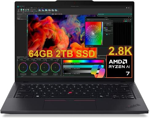 Lenovo ThinkPad P14s Mobile Workstation Laptop for Engineer, Designer, Architect (14" FHD+ Touchscreen, AMD Ryzen 7 PRO 6850U, 32GB RAM, 1TB SSD, (Beats i7-1165G7)) 3-yr WRT, Win 11 Pro w/ AI Copilot in Kuwait