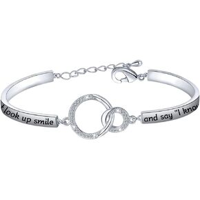 PLITI Sympathy Gift Memorial Jewelry In Memory Of Loved One Bangle Sometimes I Just Look Up Smile And Say I Know That Was You Remembrance Bracelet