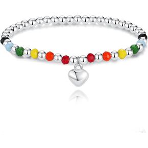 Nbsameng 925 Sterling Silver Link Chain Bracelets for Women Teen Girls, Adjustable Bracelet, Holiday Gift