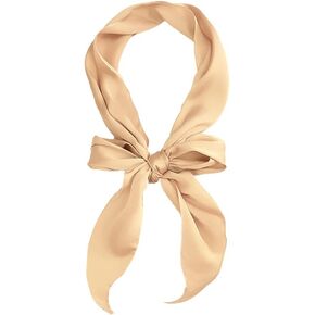 COTIM COYIN Women Plain Skinny Scarf, Solid Color Long Neckerchief Hair Band Choker for Women Purse Handbag