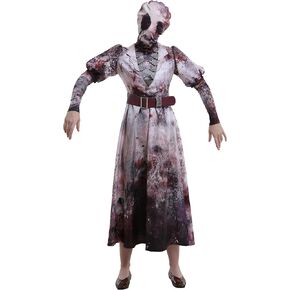 miccostumes Women's Costume Killer Nurse Cosplay Uniform Dress with Neck Band and Headgear