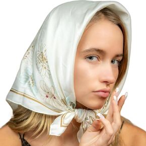 IRWSEWIEE Scarfs for Women Lightweight Fashion Print Square Neck Scarf