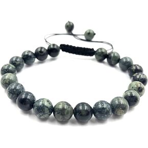 AAA KAMBABA JASPER Natural Healing Power Gemstone Crystal Beads Unisex Adjustable Macrame Bracelets 8mm