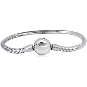 LSxAB Women Snake Chain for Bracelets Charm Personalised Gifts for Granddaughter Daughter Mom BFF Wife Birthday Stainless Steel Anniversary