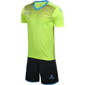 KELME Soccer Goalkeeper Jersey Short Sleeve Uniform Kit - Mens Padded Football Goalie Shirt Shorts Socks Unisex Adult Sizes