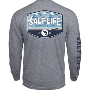 Salt Life Men's Aquatic Journey Fade Long Sleeve Tee
