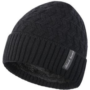 Novawo Knit Warm Fleece Lined Skull Cap Beanie Hat