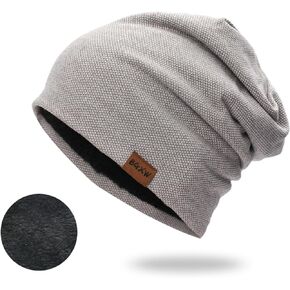 BGXW Trendy Slouchy Beanie for Men Women, Knit Fabric Slouchy Beanie Breathability & Elasticity Skull Cap Hat