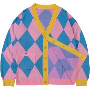Anime Pink Cardigan Cosplay Costume Unisex Sweater Cosplay Jacket Knit Coat