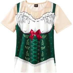 Funny World Women's Oktoberfest T-Shirt Bavarian Octoberfest Costume