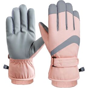 Winter Snow Ski Gloves,Waterproof Windproof Snowboard Gloves,Insulated Warm Snow Gloves for Women Men Kids,Touchscreen Gloves for Cold Weather Cycling Snowboarding Driving