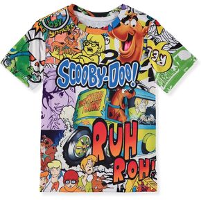 تي شيرت سكوبي دو للأولاد 4-20 بأكمام قصيرة وطباعة كلاسيكية بالكامل برسوم سكوبي آند ذا جانج in Kuwait